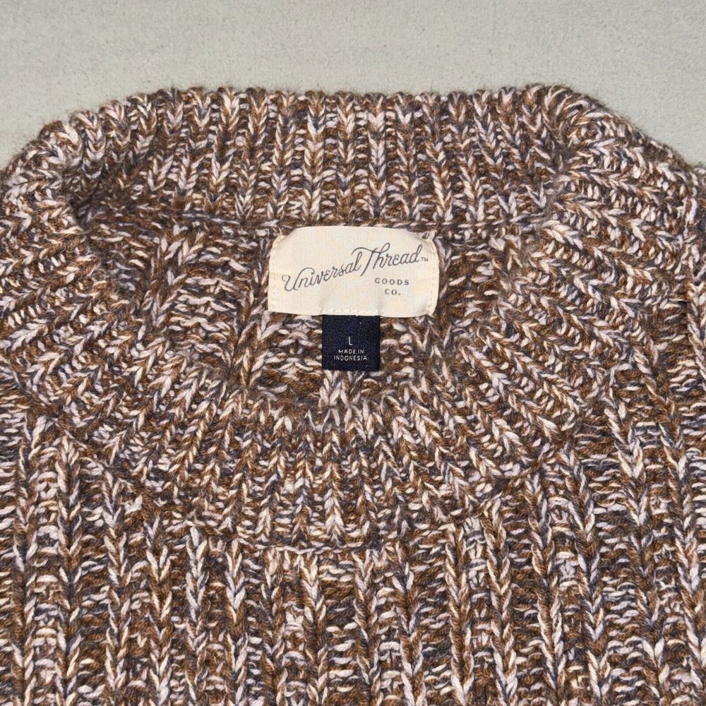Universal Thread Textured Tan Crew Neck Sweater - Picture 3 of 7